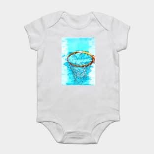 Perfect Basketball Hoop Shot Trio One Baby Bodysuit